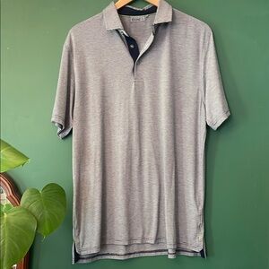 tasc Mens L Striped Golf Polo Active Soft